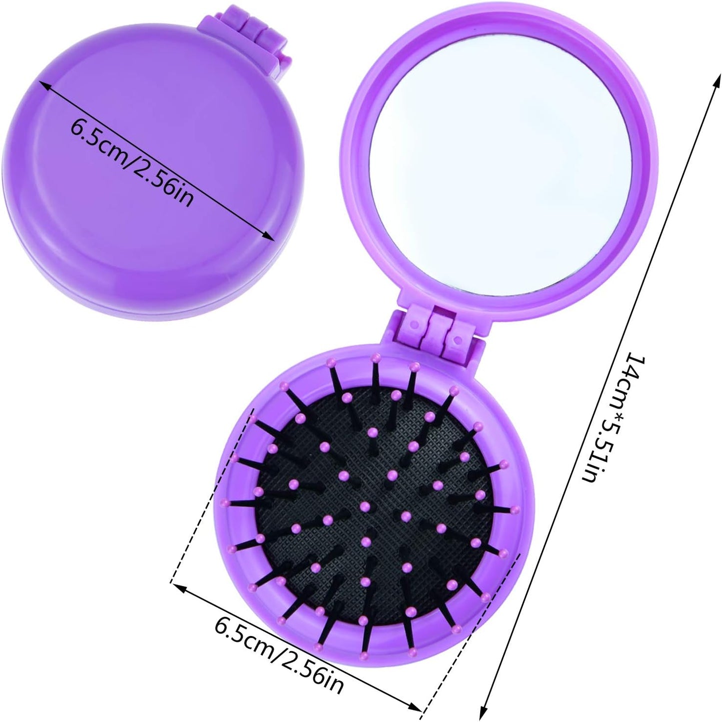 Custom Logo 2 in 1 Brush and Mirror Compact Kit