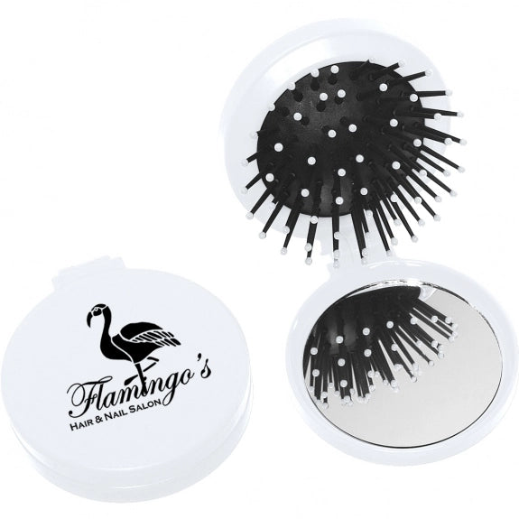 Custom Logo 2 in 1 Brush and Mirror Compact Kit