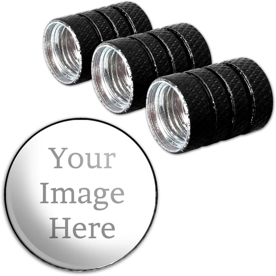 Custom Logo Tire Valve Caps, Promotional Tire Valve Caps, Logo Printed Tire Stem Caps - 4 Pcs/Pack