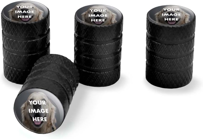 Custom Logo Tire Valve Caps, Promotional Tire Valve Caps, Logo Printed Tire Stem Caps - 4 Pcs/Pack