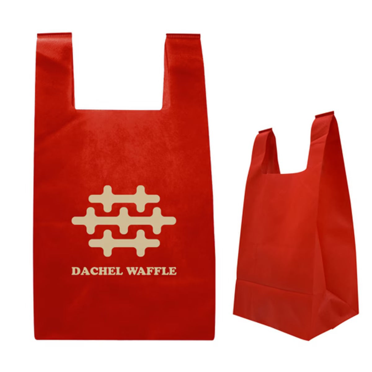 Custom Printed Reusable T-Shirt Style Non-Woven Tote Bags