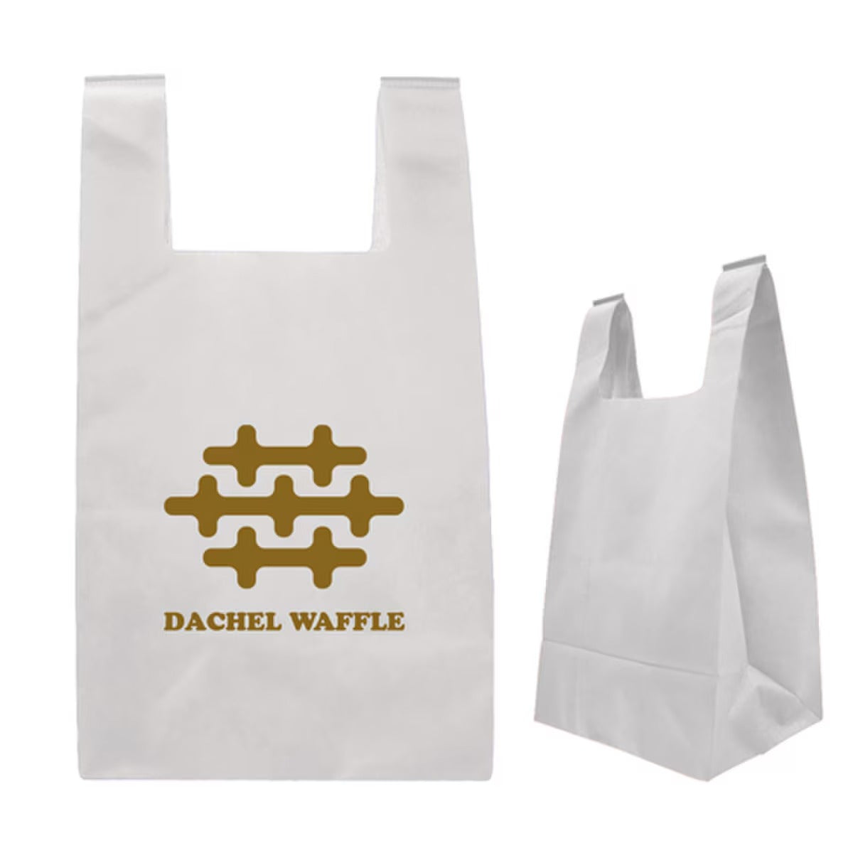 Custom Printed Reusable T-Shirt Style Non-Woven Tote Bags
