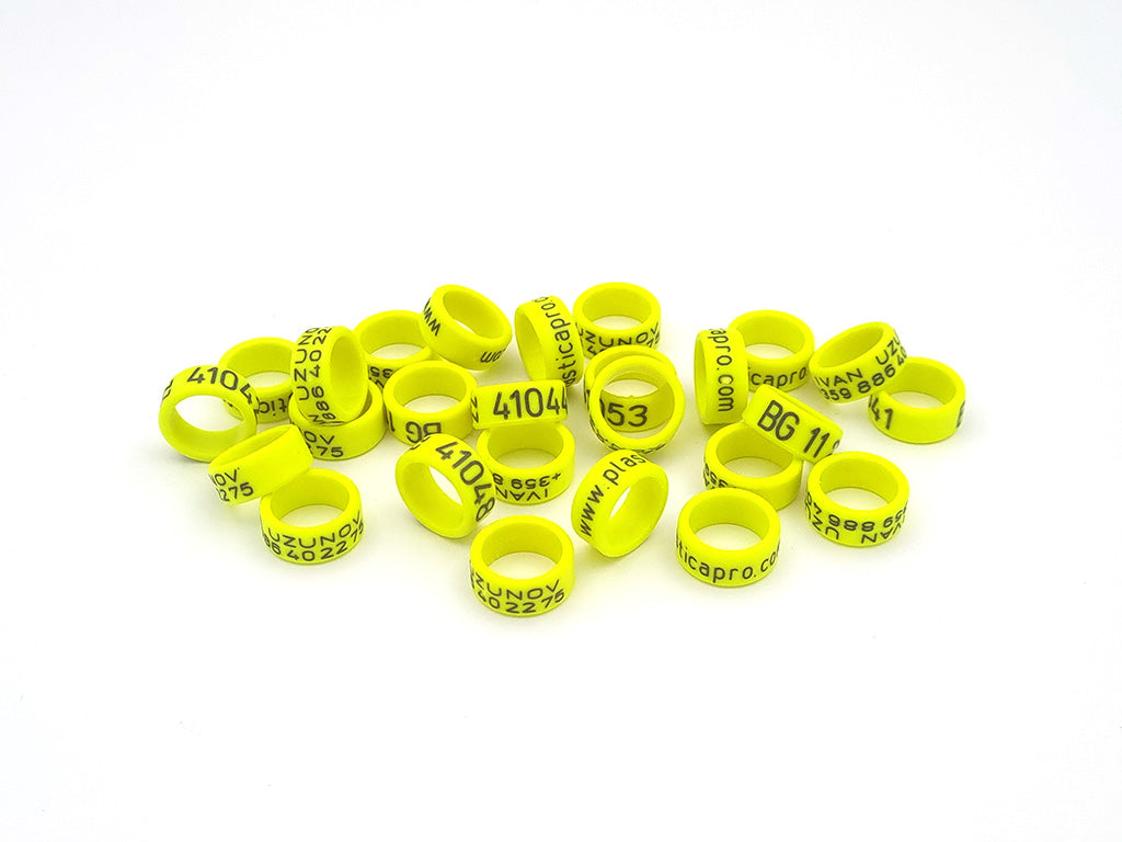 Wholesale Bulk Plastic Leg Bands, Blank Color Bands, Racing Bands, Hatching Bands - Closed Rings