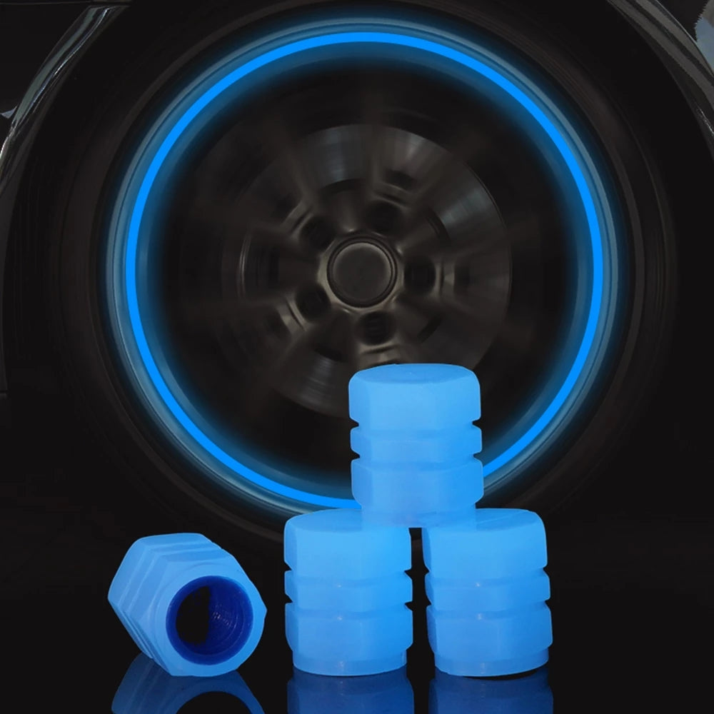 Wholesale Tire Valve Caps, Bulk Tire Valve Caps, Glow in the Dark Valve Caps - 4 Sets