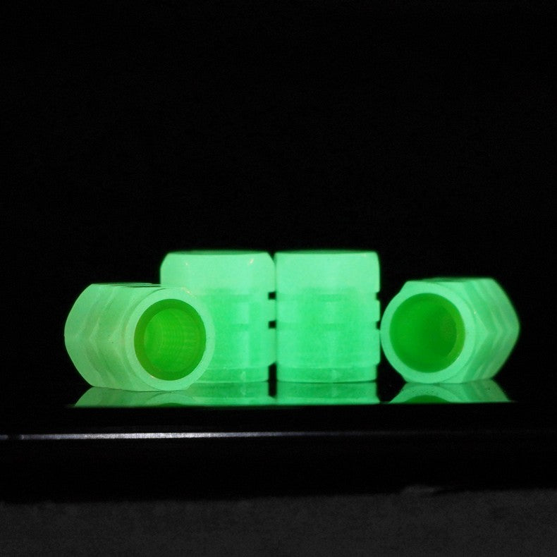 Wholesale Tire Valve Caps, Bulk Tire Valve Caps, Glow in the Dark Valve Caps - 4 Sets