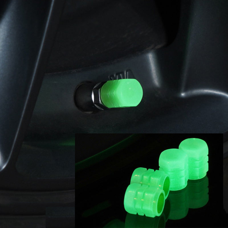 Wholesale Tire Valve Caps, Bulk Tire Valve Caps, Glow in the Dark Valve Caps - 4 Sets
