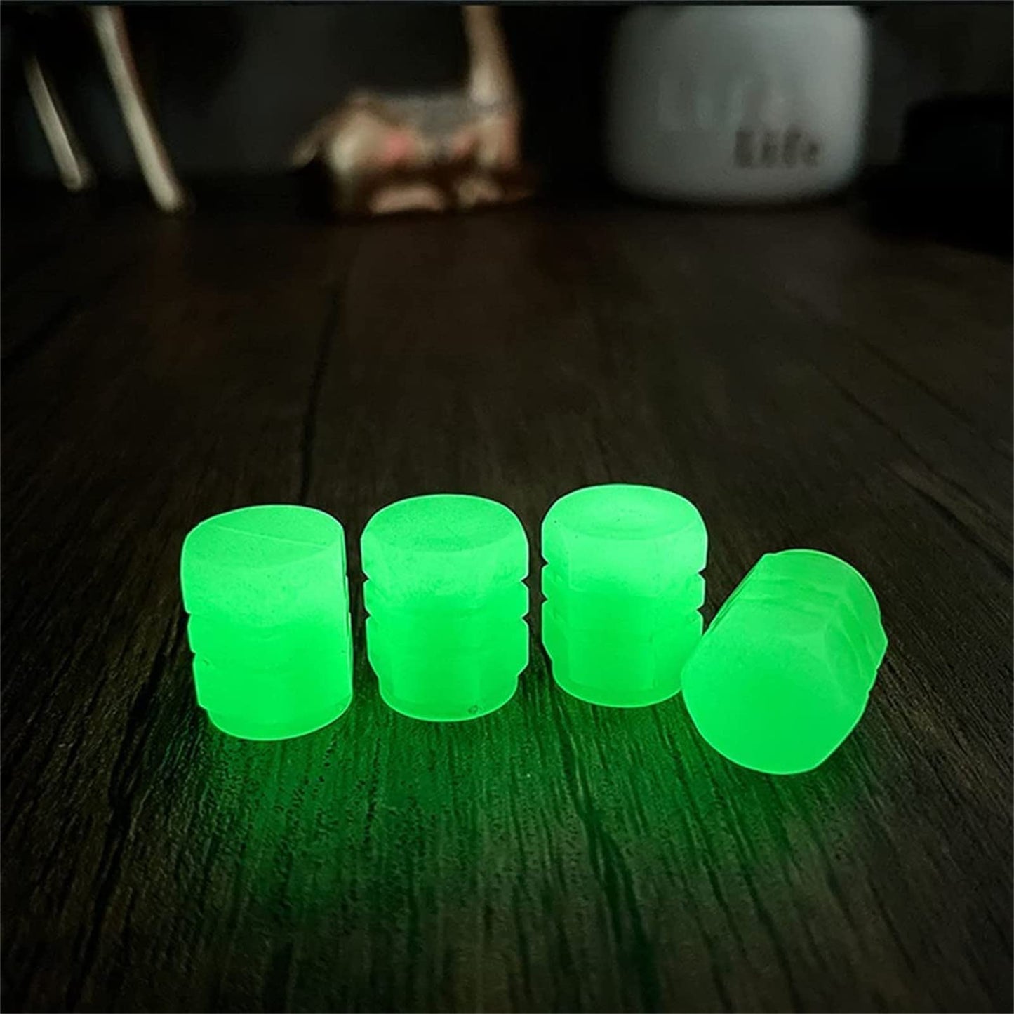 Wholesale Tire Valve Caps, Bulk Tire Valve Caps, Glow in the Dark Valve Caps - 4 Sets