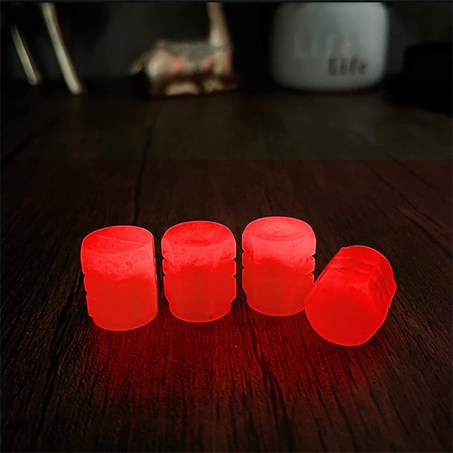 Wholesale Tire Valve Caps, Bulk Tire Valve Caps, Glow in the Dark Valve Caps - 4 Sets