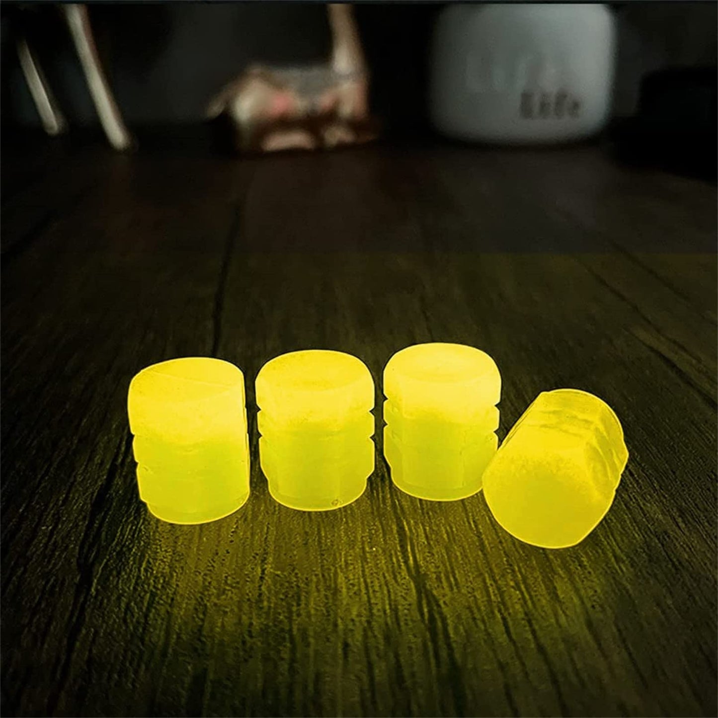 Wholesale Tire Valve Caps, Bulk Tire Valve Caps, Glow in the Dark Valve Caps - 4 Sets