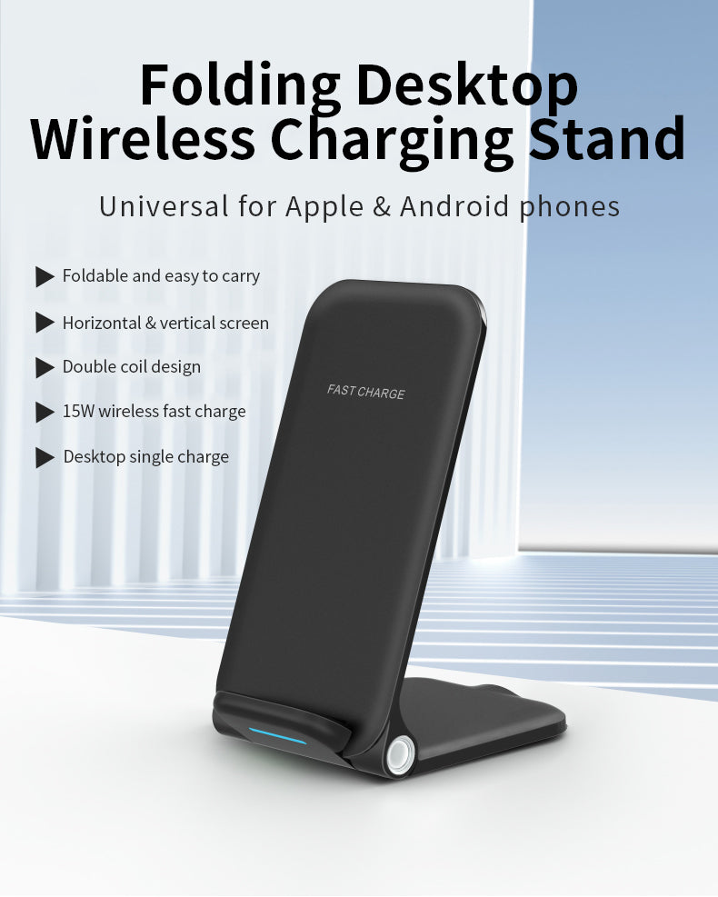 Custom Logo Foldable Wireless Charger Stand Promotional Wireless Charger Phone Holder - HOT!