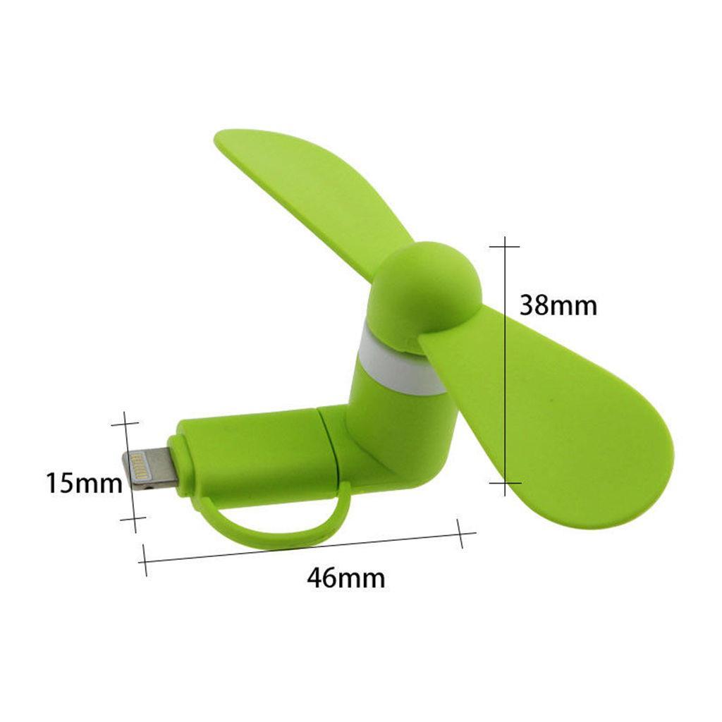 Custom Logo Mini Portable Power Micro Cool Fan 2 in 1 For iPhones And Android Phones