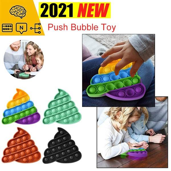 Bulk Creative Poop Apple Push Bubble Toys Fidget Toy