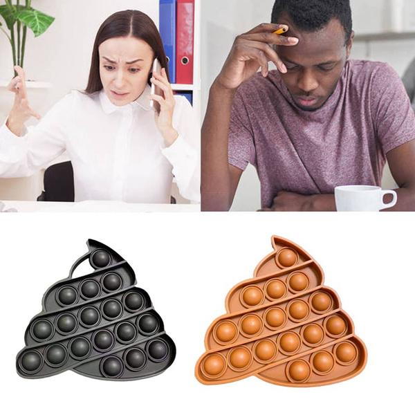 Bulk Creative Poop Apple Push Bubble Toys Fidget Toy
