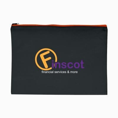 Promotional Custom Logo Woven Document Sleeve With Zipper