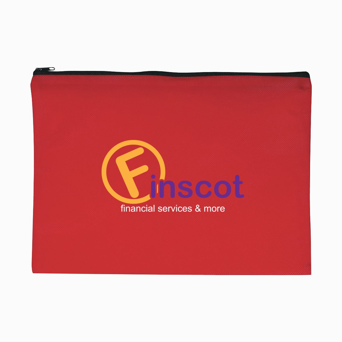 Promotional Custom Logo Woven Document Sleeve With Zipper