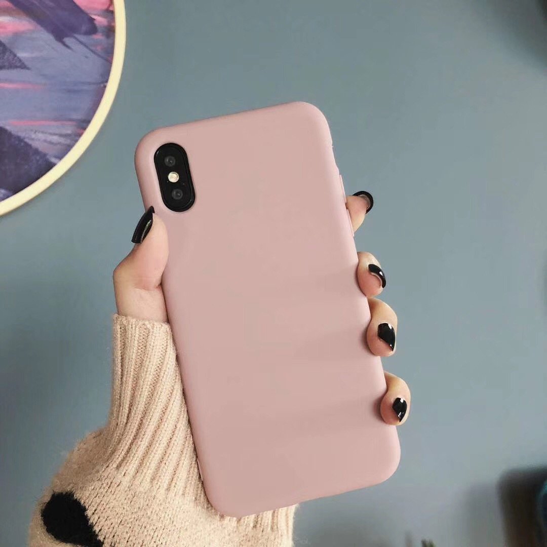 Bulk Solid Candy Color Shockproof Protective Phone Cases for All IPhone Models