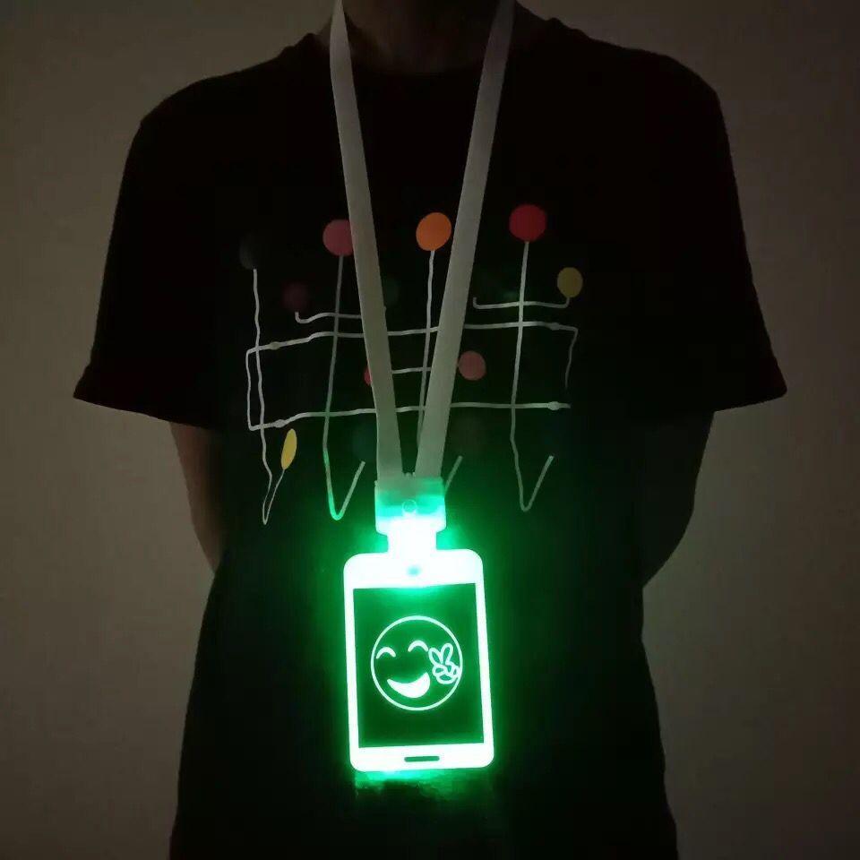 Promotional Custom Logo Sound-Activated LED Badge