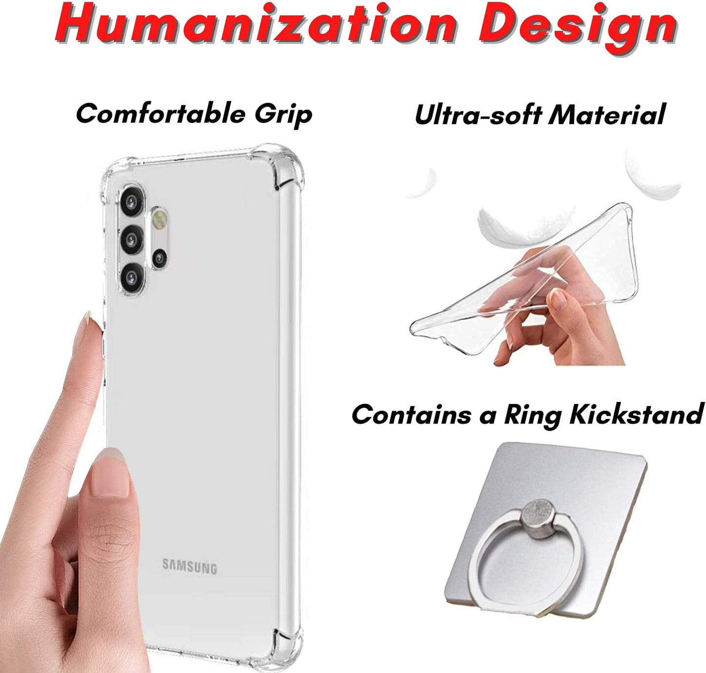 Bulk Clear Shockproof Samsung Cases, Transparent Samsung Bumper Covers