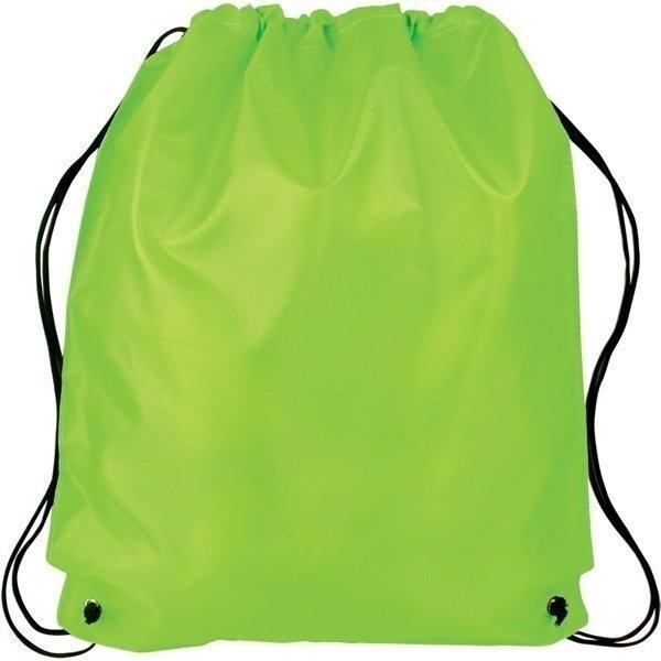 Promotional Custom Logo Polyester Cinch Up Drawstring Backpacks