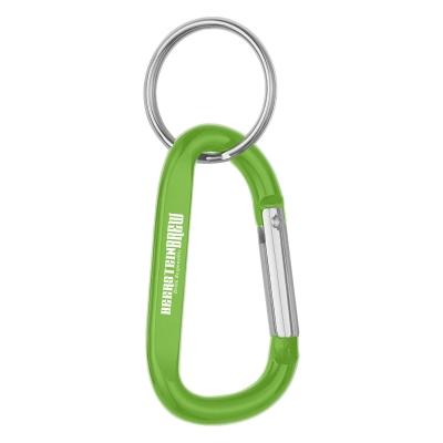 Custom Logo Carabiner With Split Ring Promotional Key Chains
