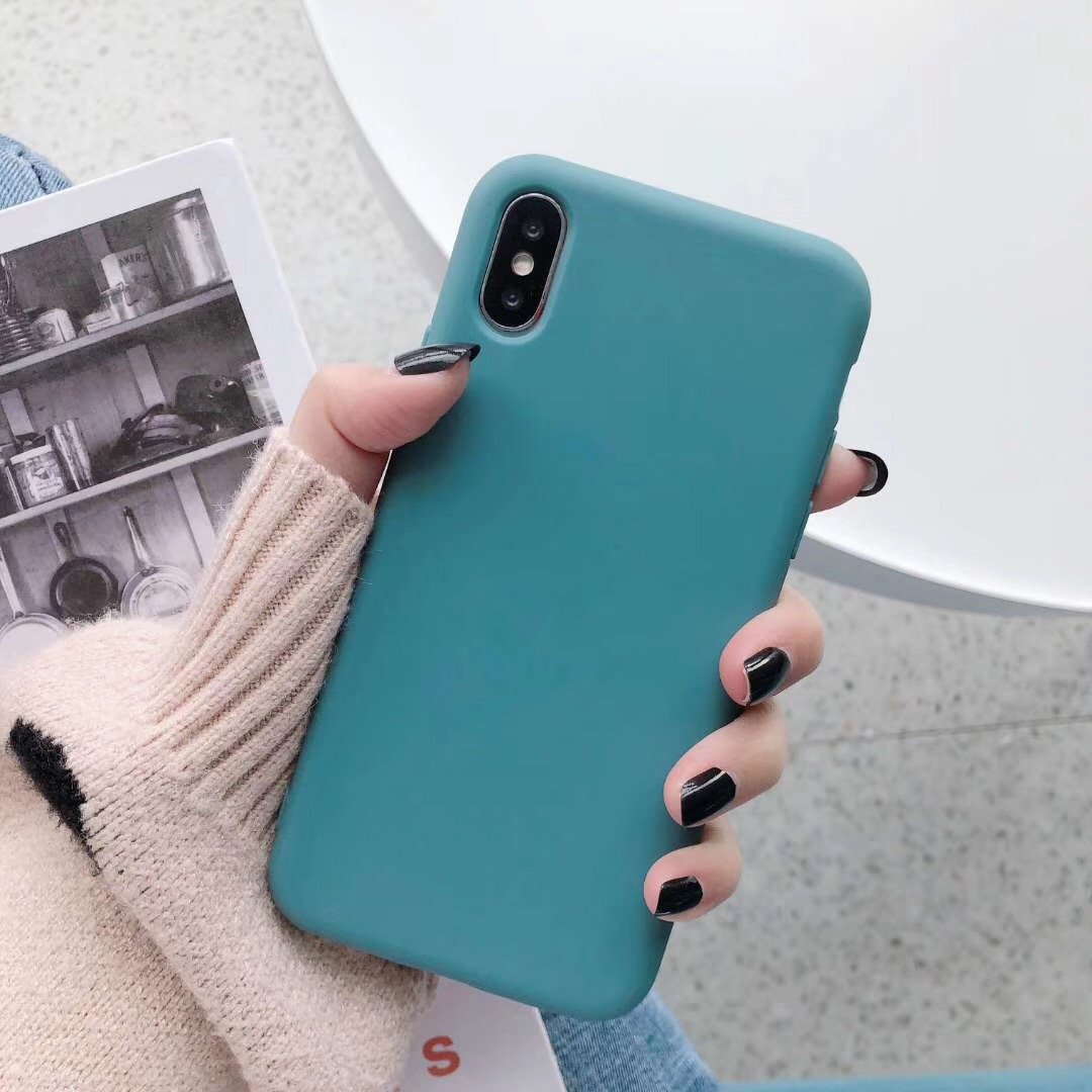 Bulk Solid Candy Color Shockproof Protective Phone Cases for All IPhone Models