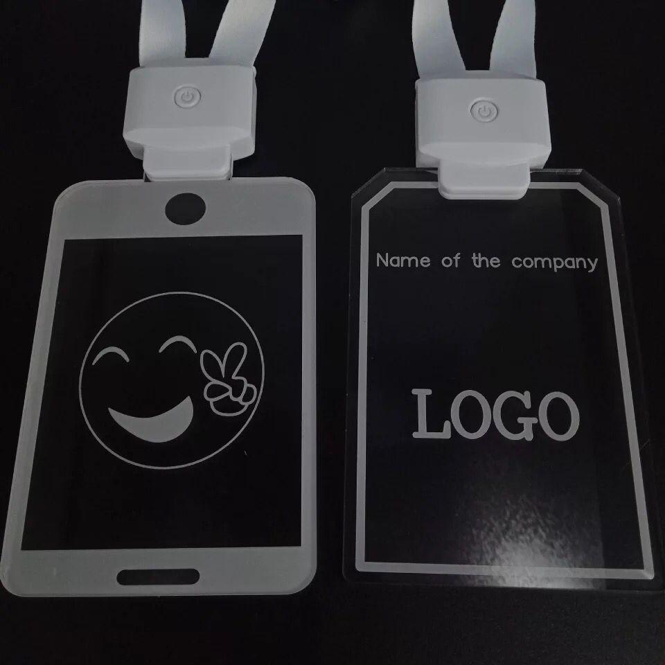 Promotional Custom Logo Sound-Activated LED Badge