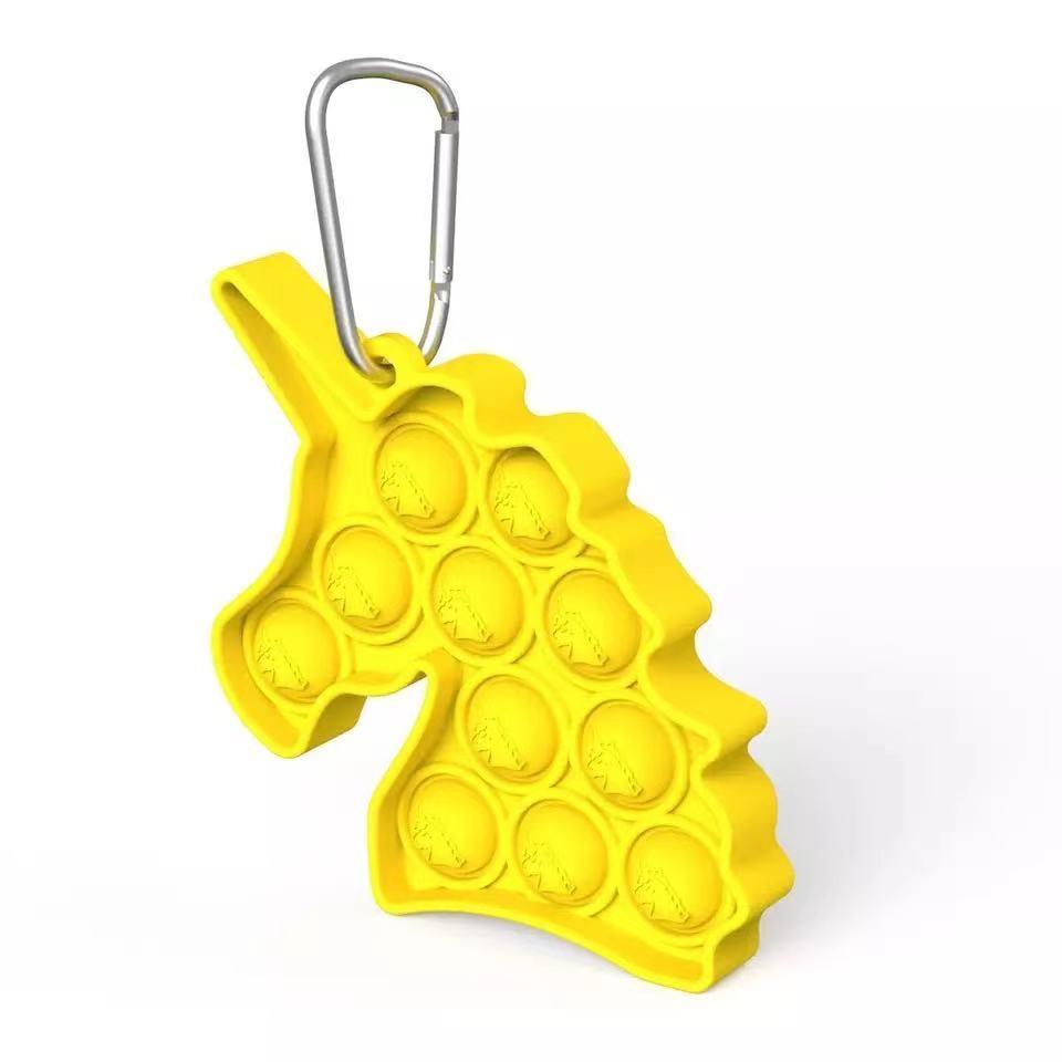 Wholesale Unicorn Key Chain Pop It Fidget Bubble Toy For Kids Adults
