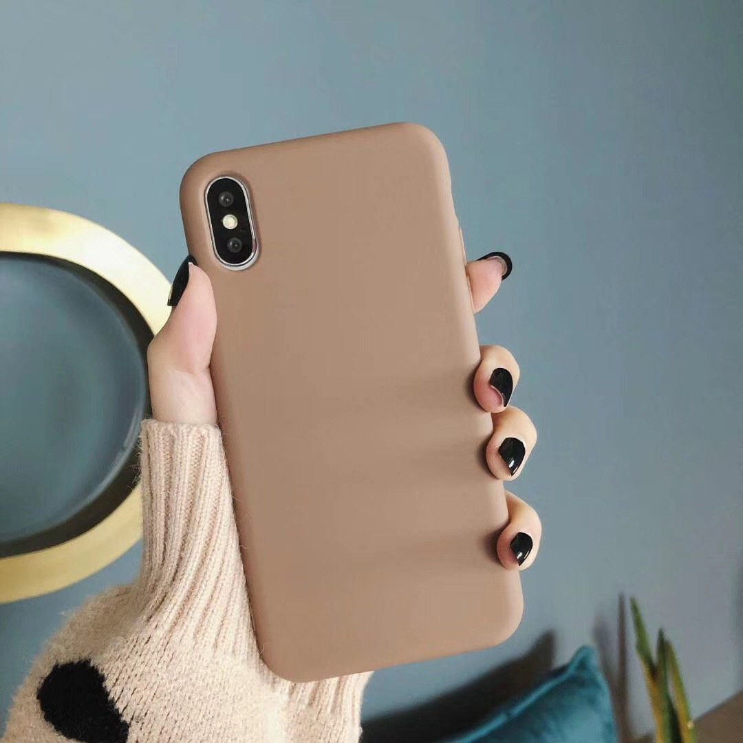 Bulk Solid Candy Color Shockproof Protective Phone Cases for All IPhone Models