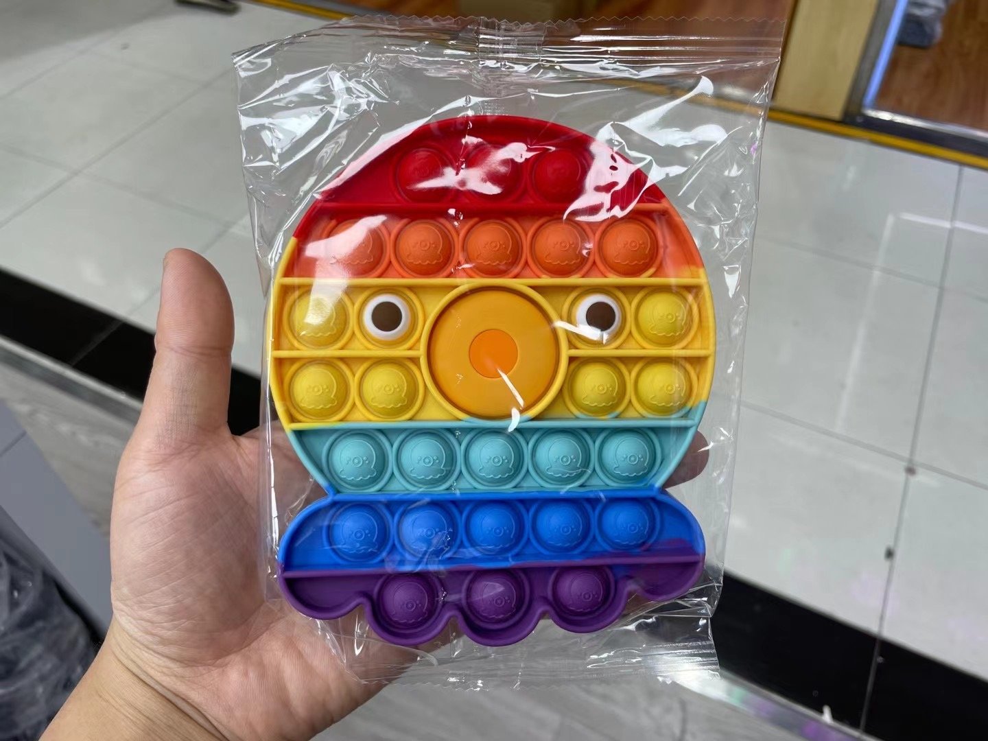 Wholesale Rainbow Octopus Pop It Bubble Fidget Toy For Kids Adults