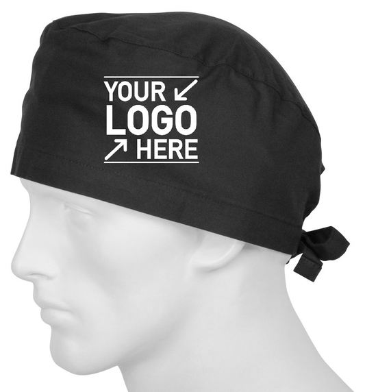 Custom Logo Scrub Caps, Promotional Printed Scrub Caps - One Size Fits All