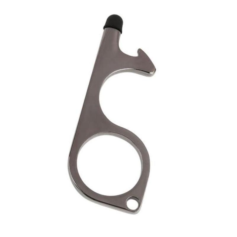 Custom Logo No-Touch Anti-bacterial Opener Keychain & Promotional Contactless Door Opener
