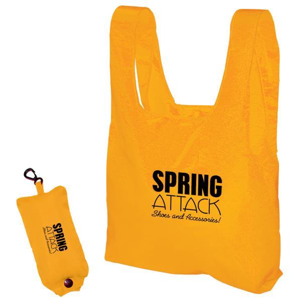 Promotional Custom Logo Folding Tote Bags In a Pouch