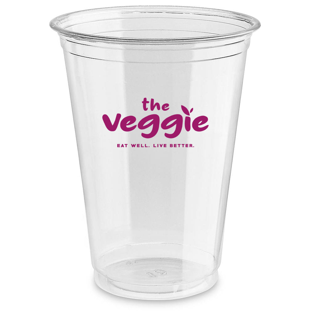 Custom Plastic Cups With Top In All Sizes, Logo Printed Promotional Pet Plastic Cups Recyclable