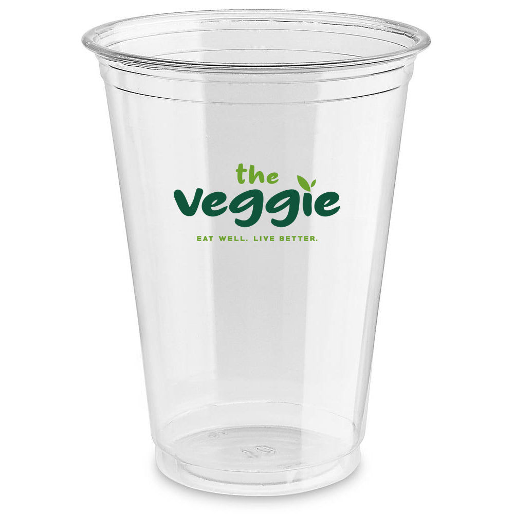 Custom Plastic Cups With Top In All Sizes, Logo Printed Promotional Pet Plastic Cups Recyclable