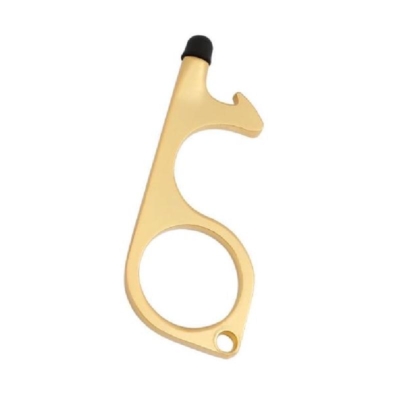 Custom Logo No-Touch Anti-bacterial Opener Keychain & Promotional Contactless Door Opener