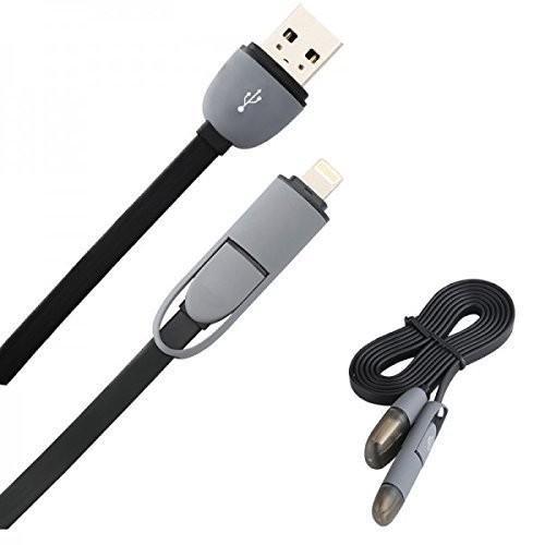 Custom Logo 2 In 1 Micro Usb Cable Android, Apple Mobile Phone Charger