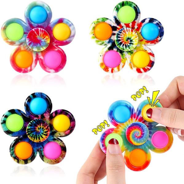 Wholesale Tie Dye Pop Fidget Spinner Toys, Printed Pop Spinners
