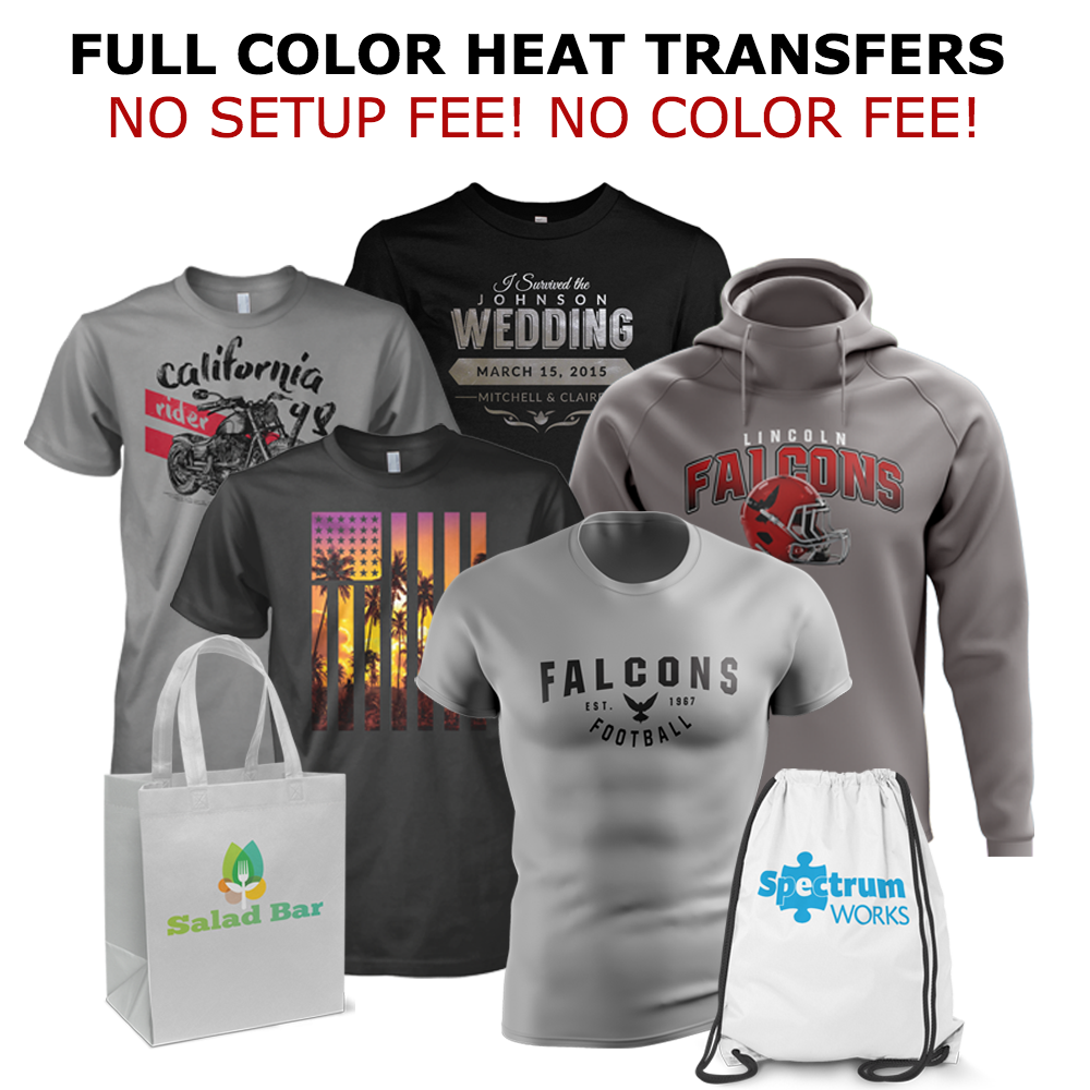 Promotional Custom Heat Transfer For Blank Apparel