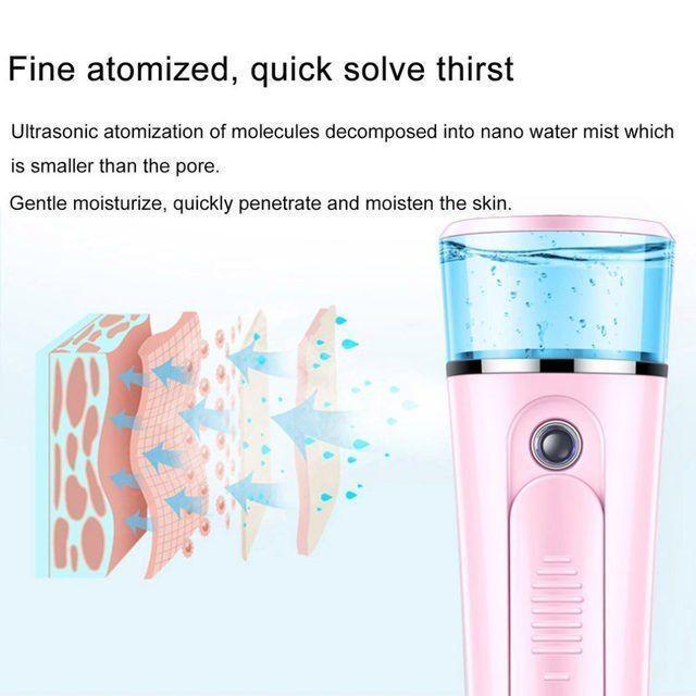 Promotional Custom Logo Nano Handy Mist Spray Mini Beauty Instrument With USB Power Bank for iPhone, iPad Mini, Samsung Galaxy, Nexus, HTC, Tablets