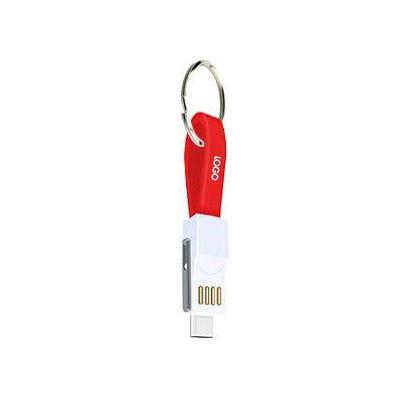 Custom Logo USB 3-in-1 Charging Cable Magnet Key Chain