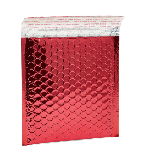 Custom Metallic Poly Bubble Mailers Padded Envelopes Shipping Bags Self Seal