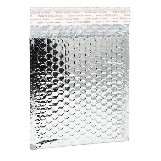 Custom Metallic Poly Bubble Mailers Padded Envelopes Shipping Bags Self Seal