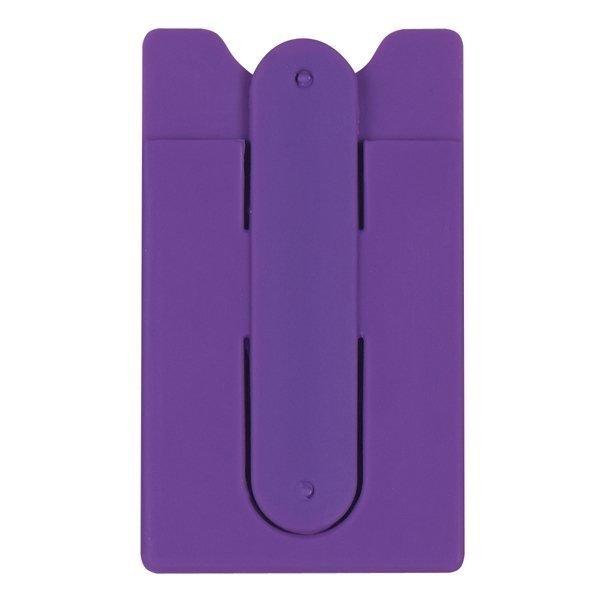 Custom Logo Silicone Phone Wallet With Stand