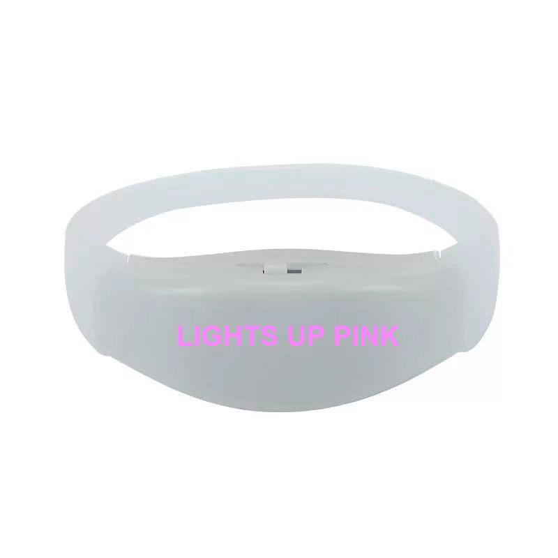 Promotional Custom Logo LED Sound Activated Light Up Wristbands