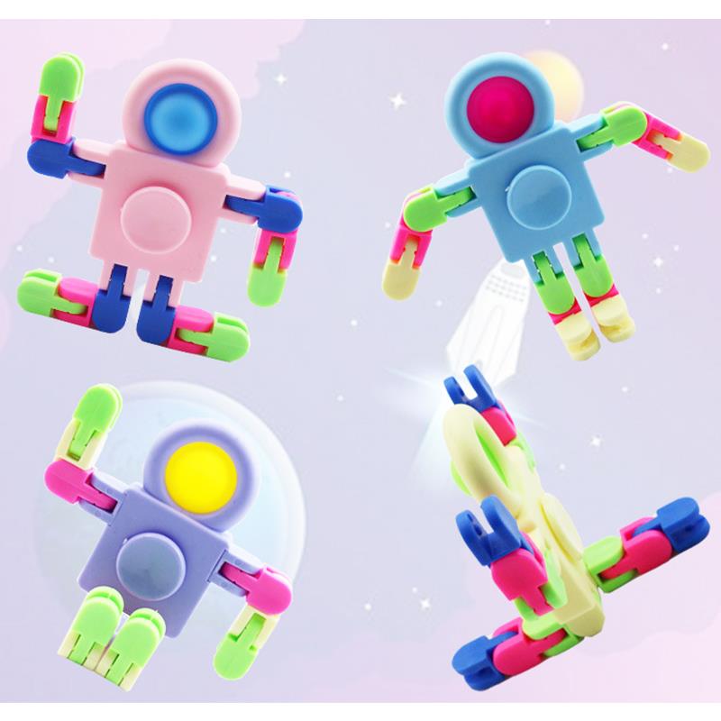 Wholesale Adults Decompression Toy Robot Dimple Spinner