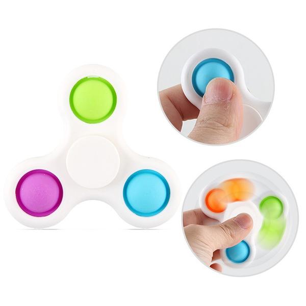 Bulk Wholesale Fidget Toys Bubble Push Stress Relief Hand Spinning Tops Toys