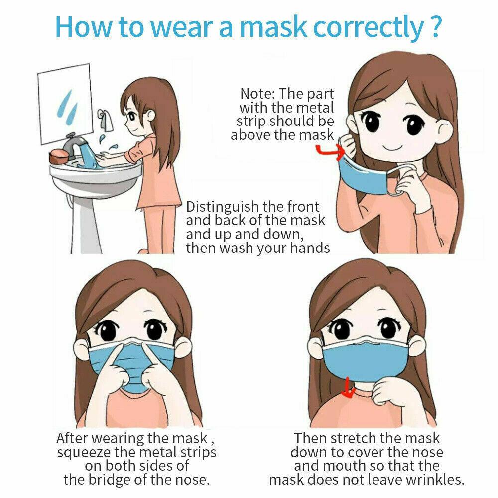 Bulk DIY Face Masks 3 Layer Medical Masks 5 In A Pack For Customize Yourself