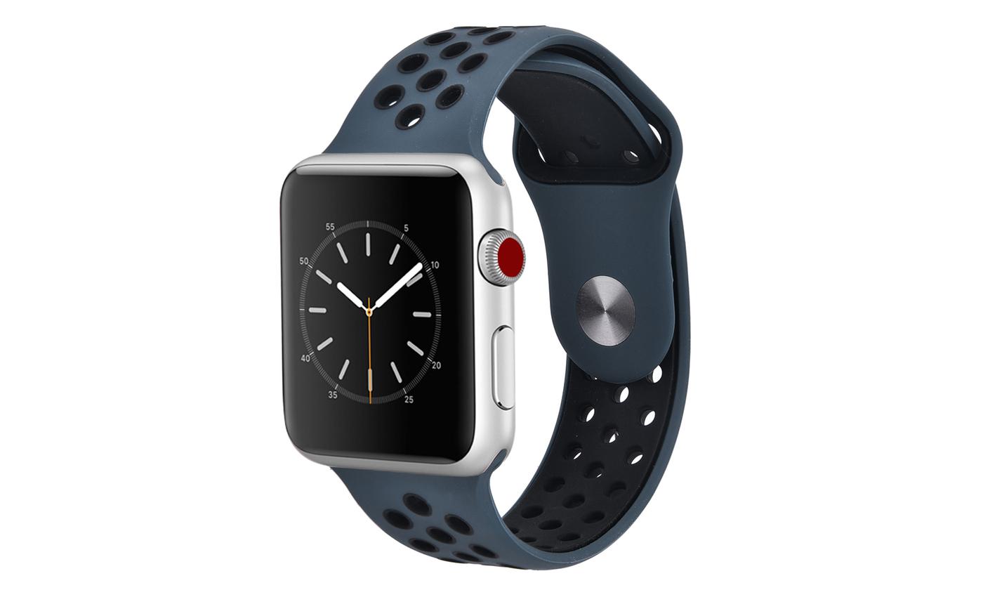 Wholesale Breathable Silicone Sport Band for Apple Watch Series 1, 2, 3, 4, 5 and Sport