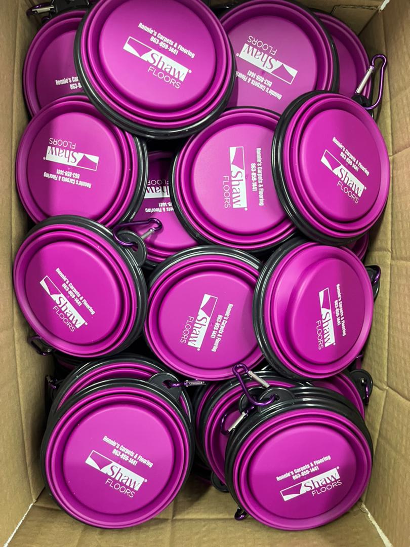 Promotional Custom Logo Collapsible Travel Dog Bowls Portable Food & Water Bowls
