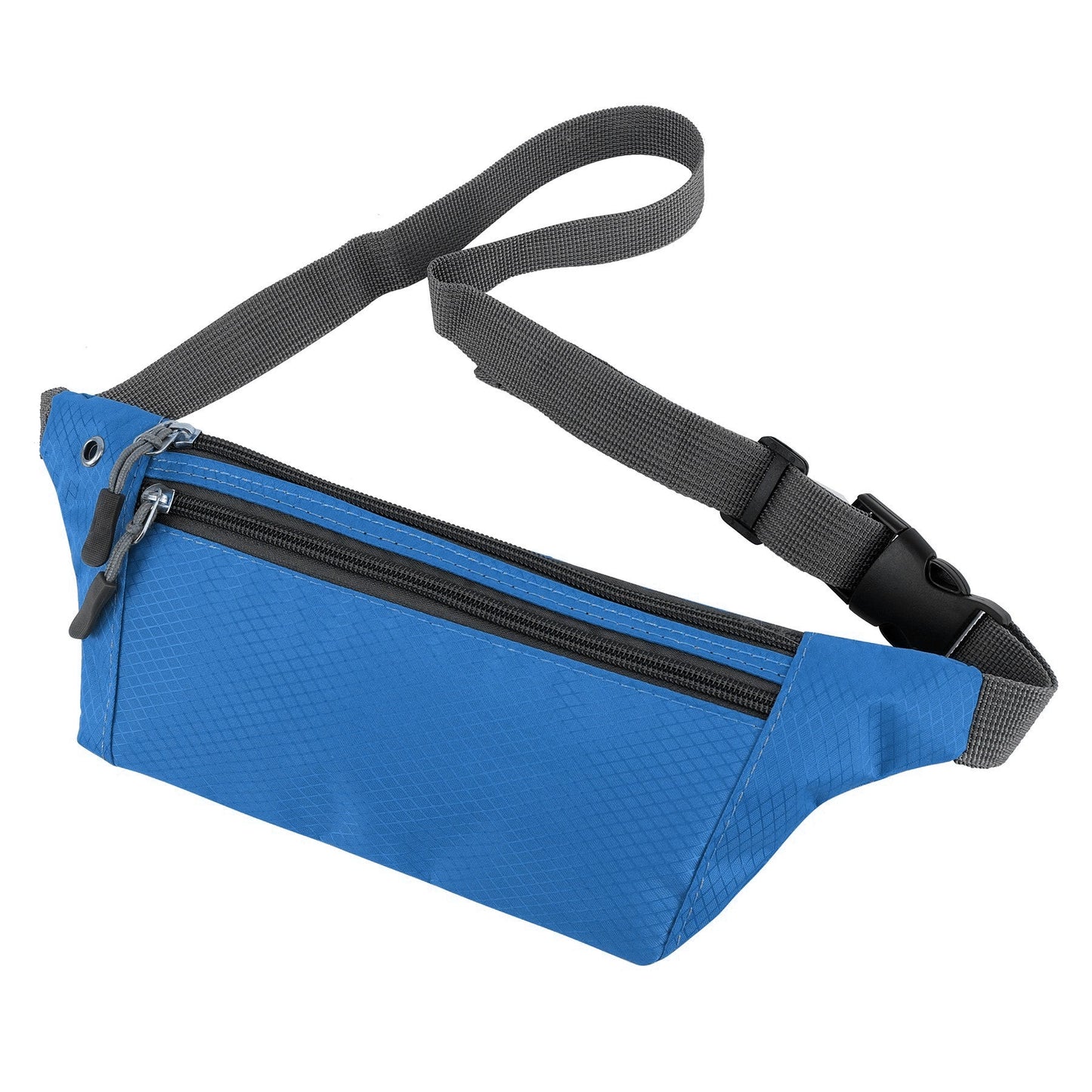 Custom Logo 3-Zipper Fanny Pack, Promotional Waist Bags, Adjustable Buckled Fanny Packs